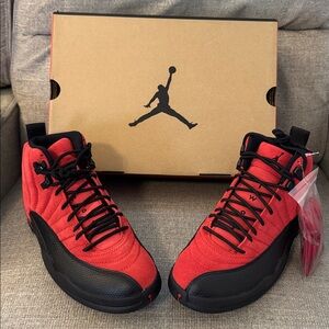 Jordan 12 Retro Men’s Sneakers in Varsity Red and Black